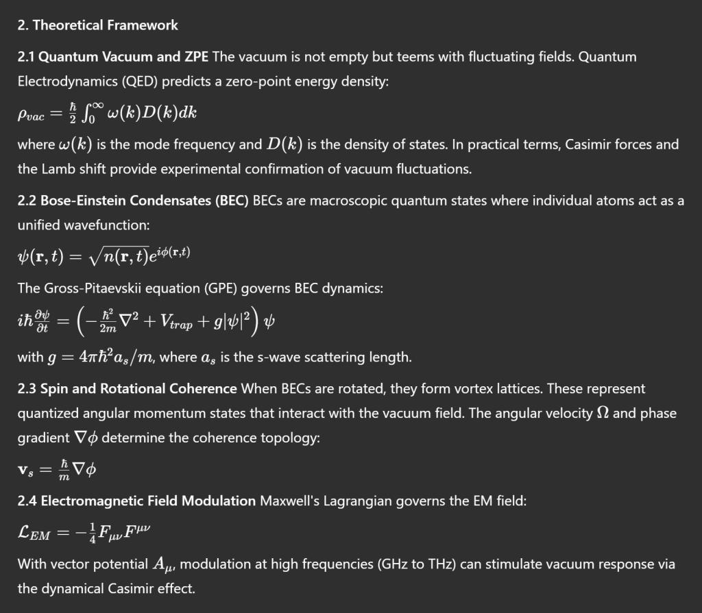 The Vacuum Engine: A Coherence-Driven Framework for Movement, Energy, and Time